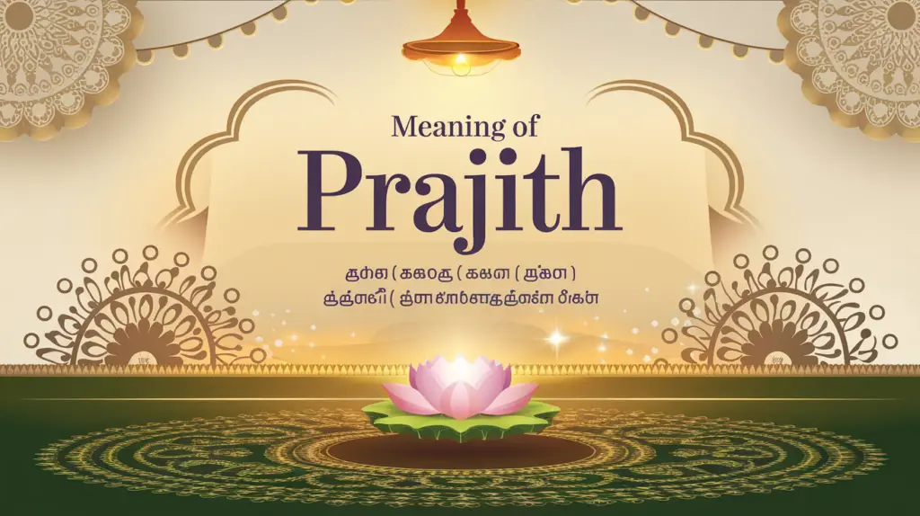 Meaning of Prajith in Tamil